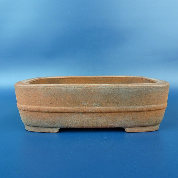 中古 盆栽鉢 常滑 銭号 小型 長辺 約15.2cm 長方鉢 中帯 泥物  中古鉢 d1198428350