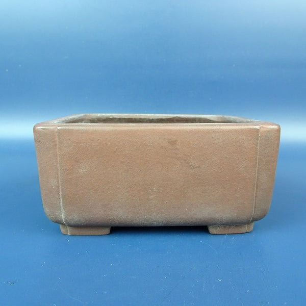 中古盆栽鉢 常滑 山秋造 小型 長辺 約11cm 長方鉢 泥物  中古鉢 o1198421991