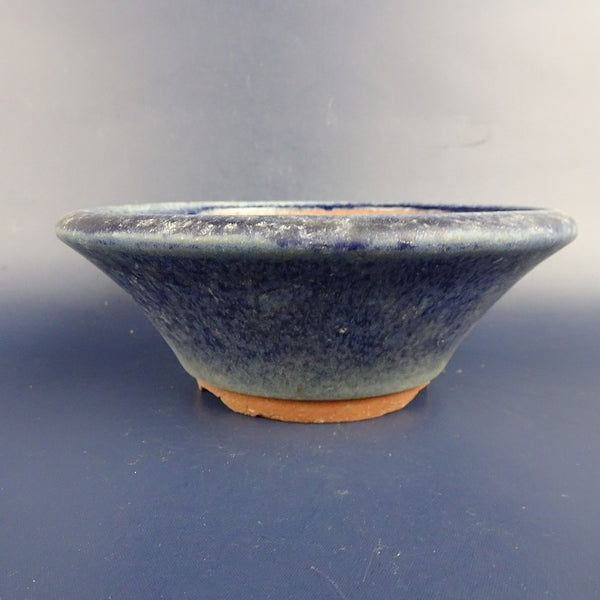 中古盆栽鉢 燿山 小型 長辺 約15.5cm 丸鉢 釉薬  中古鉢 r1198400949