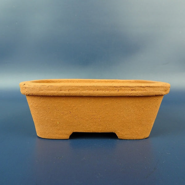 中古盆栽鉢 燿山窯 小型 長辺 約11cm 長方鉢 外縁 泥鉢  中古鉢 k1198406386