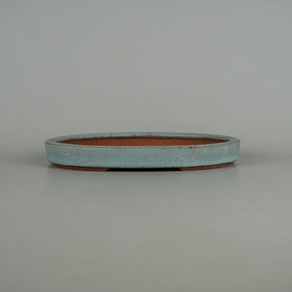 中古盆栽鉢 燿山 小型 長辺 約 18cm 楕円鉢 釉薬  中古鉢 r1198410608