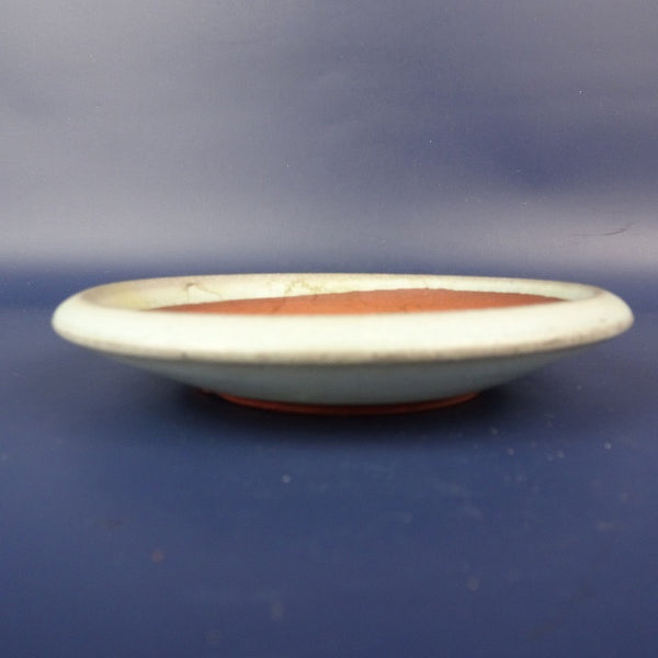 中古盆栽鉢 燿山 小型 長辺 約12.2cm 丸鉢 釉薬  中古鉢 k1198409382