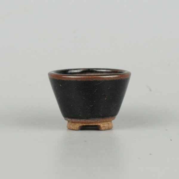 中古盆栽鉢 常滑 光峰 豆鉢 長辺 約4.7cm 丸鉢 釉薬  中古鉢 f1198414363