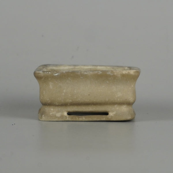 中古 盆栽鉢 無庵 小鉢 長辺 約 6cm 長方鉢 釉薬  中古鉢 q1198415167