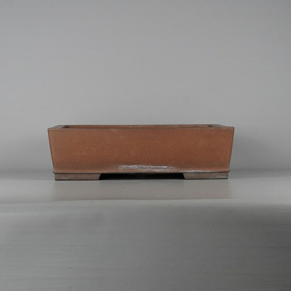 中古盆栽鉢 常滑 正山 中型 長辺 約 37cm 長方鉢 下帯 泥物  中古鉢 q1198412042