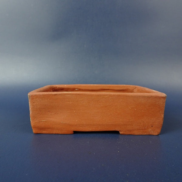 中古盆栽鉢 泥珠 小鉢 長辺 約7.5cm 長方鉢 泥鉢  中古鉢 p1198420313