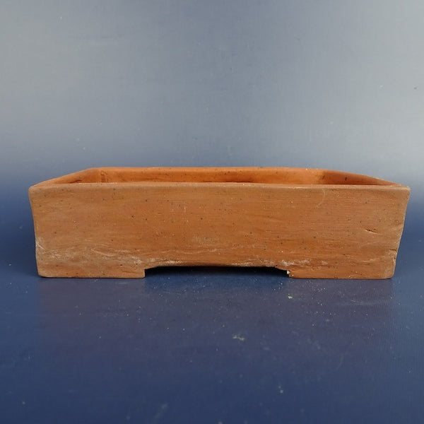中古盆栽鉢 泥珠 小型 長辺 約11.7cm 長方鉢 泥鉢  中古鉢 o1198429851