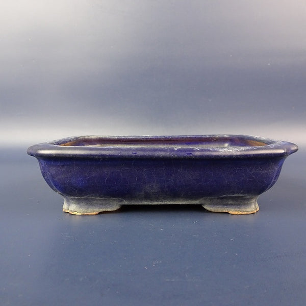 中古盆栽鉢 常滑 服部 小型 長辺 約14cm 長方鉢 釉薬  中古鉢 n1198410630