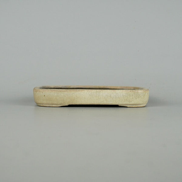 中古盆栽鉢 落款なし 小型 長辺 約15.5cm 長方鉢 撫角 釉薬  中古鉢 d1198417191