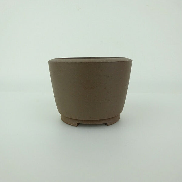 中古 盆栽鉢 常滑 英明 小鉢 長辺 約8cm 丸鉢 泥物  中古鉢 1198408510