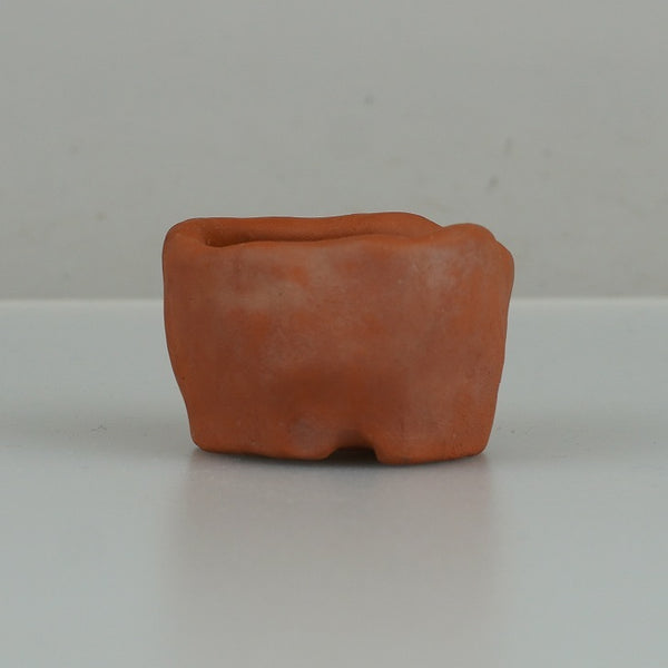 中古 盆栽鉢 松山 豆鉢 長辺 約 4.8cm 丸鉢 泥物 ミニ鉢 観賞用  中古鉢 e1198407998