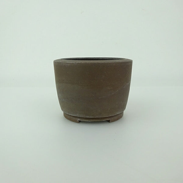 中古 盆栽鉢 常滑 英明 小鉢 長辺 約8cm 丸鉢 泥物  中古鉢 c1198409115