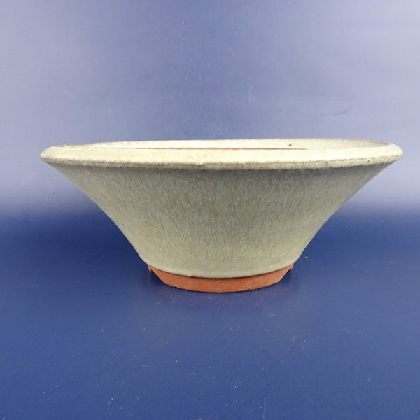 中古盆栽鉢 燿山 小型 長辺 約17.3cm 丸鉢 釉薬  中古鉢 r1198408611