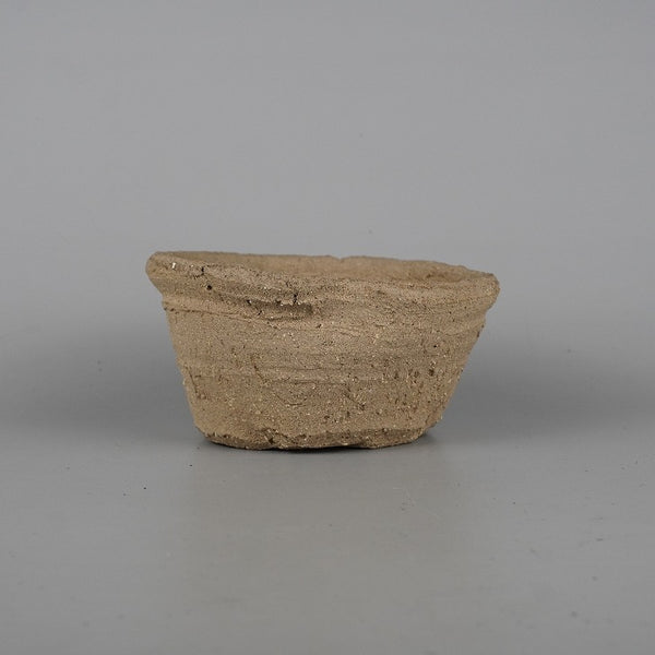 中古 盆栽鉢 禎山 小型 長辺 約15cm 変形 丸鉢 泥物  中古鉢 h1198421248