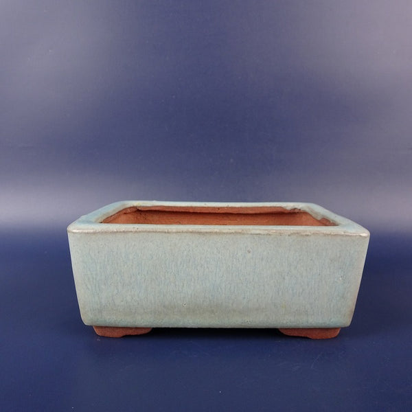 中古 盆栽鉢 燿山 小型 長辺 約 11.3cm 長方鉢 釉薬  中古鉢 f1198413167