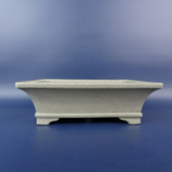 中古盆栽鉢 常滑 誠山造 中型 長辺 約21.6cm 長方鉢 外縁 下帯 泥物  中古鉢 m1198406230