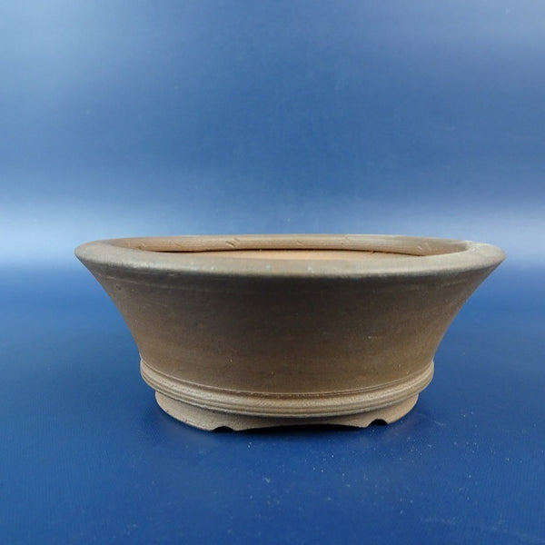 中古盆栽鉢 常滑 燿山窯 英明 小鉢 長辺 約9.3cm 丸鉢 下帯 泥鉢  中古鉢 q1198418506