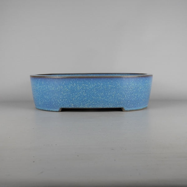 中古 盆栽鉢 真山 寺畑陶園 中型 長辺 約39cm 楕円鉢 釉薬  中古鉢 t1198407481