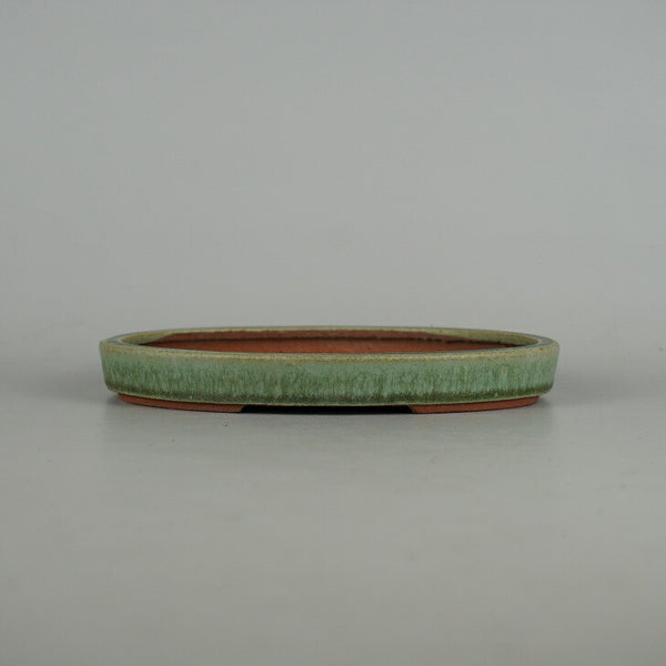 中古盆栽鉢 燿山 小型 長辺 約 18.3cm 楕円鉢 釉薬  中古鉢 o1198422994