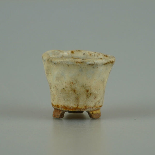 中古 盆栽鉢 落款あり 豆鉢 長辺 約 4cm 丸鉢 釉薬 ミニ鉢 観賞用  中古鉢 c1198406584