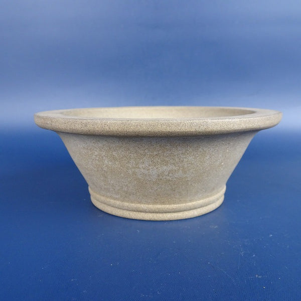 中古盆栽鉢 落款あり 小型 長辺 約11.6cm 丸鉢 外縁 泥鉢 中国鉢  中古鉢 h1198428757