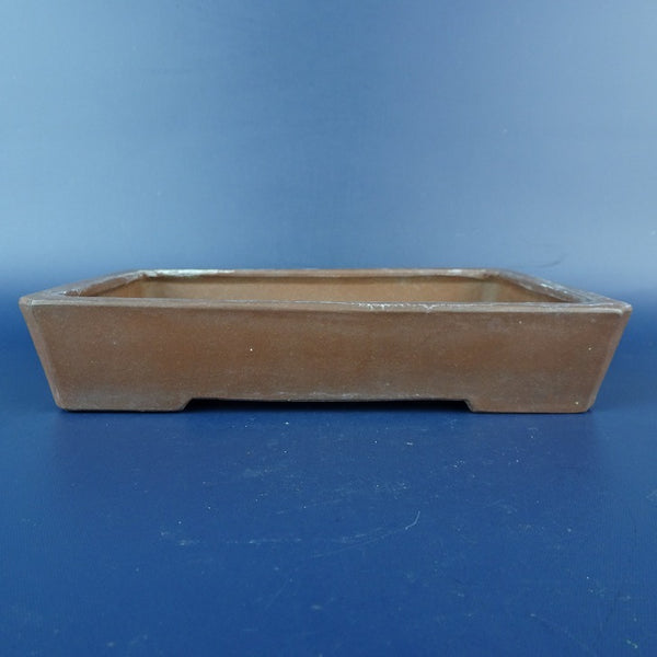 中古盆栽鉢 中国宜興 w落款 小型 長辺 約17cm 長方鉢 泥物 中国鉢  中古鉢 1198408455