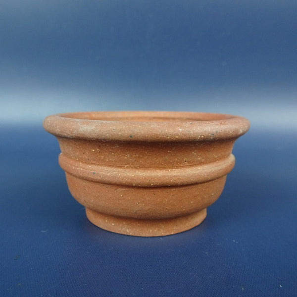 中古盆栽鉢 常滑 壱興 小鉢 長辺 約6.3cm 丸鉢 外縁 中帯 泥鉢  中古鉢 c1198412411