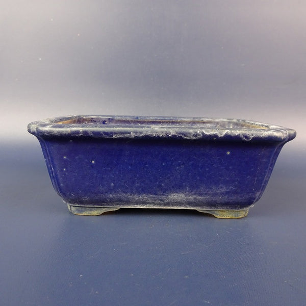 中古盆栽鉢 常滑 一弘造 小型 長辺 約12cm 長方鉢 釉薬  中古鉢 c1198408441