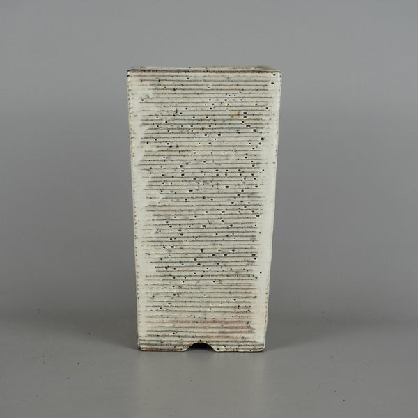 中古 盆栽鉢 常滑 片 片岡 美津江 中型 高さ 約 20cm 正方鉢 釉薬  中古鉢 m1198412006