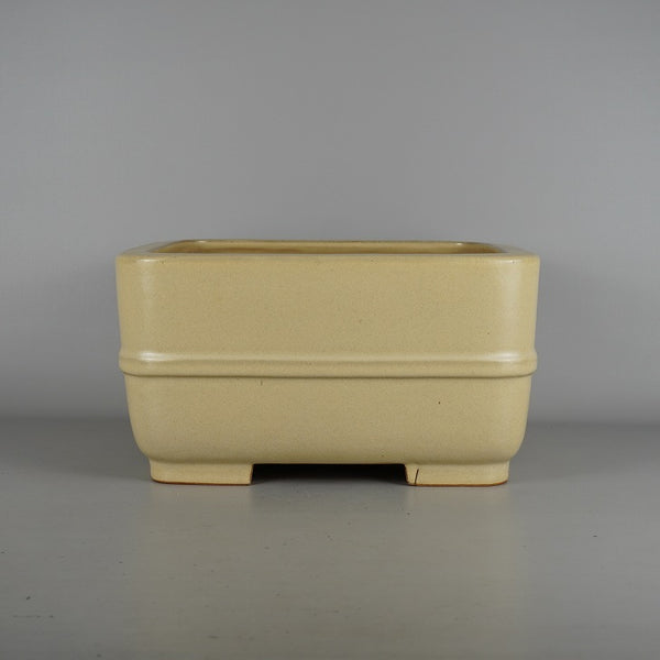 中古盆栽鉢 常滑 黎鳳造 中型 長辺 約 33.5cm 正方鉢 中帯 釉薬  中古鉢 1198403238