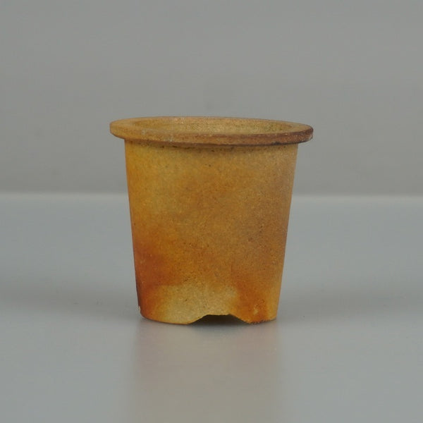 中古 盆栽鉢 青風 豆鉢 長辺 約 4.5cm 丸鉢 外縁 ミニ鉢 観賞用  中古鉢 r1198403943