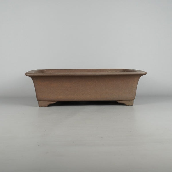 中古 盆栽鉢 常滑 中野 裕士 中型 長辺 約 36.7cm 長方鉢 泥物  中古鉢 m1198402794