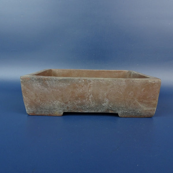 中古盆栽鉢 陽美?古 小型 長辺 約16cm 長方鉢 泥鉢 中国鉢  中古鉢 o1198419599