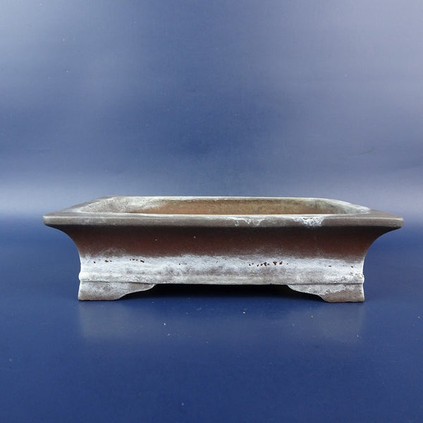 中古盆栽鉢 柴勝 小型 長辺 約16cm 長方鉢 外縁 泥鉢  中古鉢 e1198411781