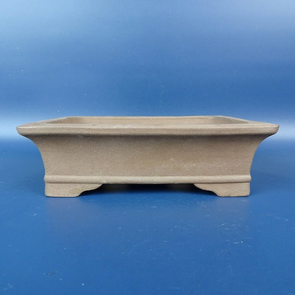 中古盆栽鉢 常滑 銭号 小型 長辺 約15.8cm 長方鉢 外縁 下帯 泥物  中古鉢 h1198429258