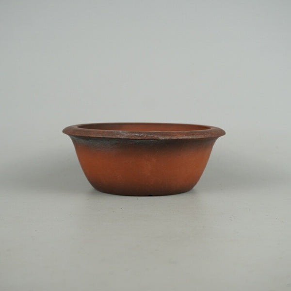 中古盆栽鉢 寅春王製 小型 長辺 約 16.5cm 丸鉢 泥物  中古鉢 q1198413330