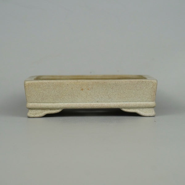 中古 盆栽鉢 常滑 旭清 小型 長辺 約 10.2cm 長方鉢 下帯 泥物  中古鉢 e1198407999