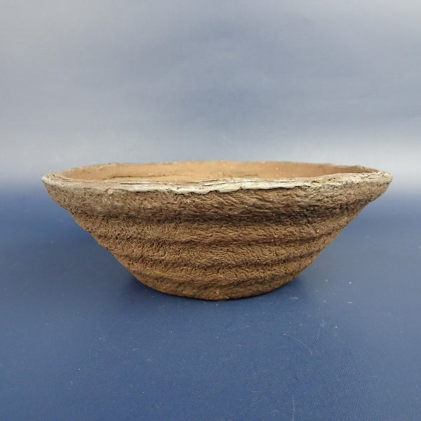 中古盆栽鉢 常滑 竜岳造 小型 長辺 約12.5cm 丸鉢 泥鉢  中古鉢 x1198410576