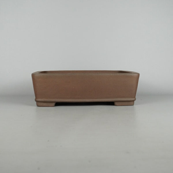 中古 盆栽鉢 常滑 中野 裕士 中型 長辺 約 29.5cm 長方鉢 下帯 泥物  中古鉢 x1198416114