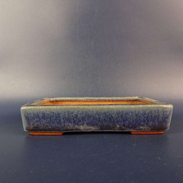 中古盆栽鉢 燿山 小型 長辺 約12.3cm 長方鉢 釉薬  中古鉢 q1198407148