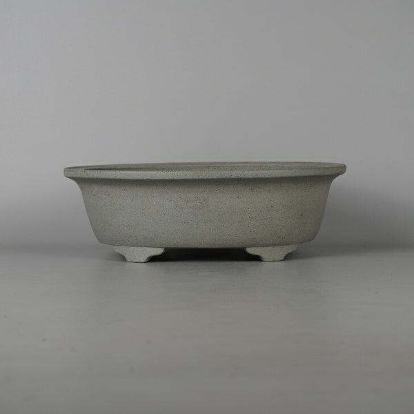 中古盆栽鉢 専山造 中型 長辺 約 27.3cm 楕円鉢 外縁 泥物  中古鉢 d1198425372