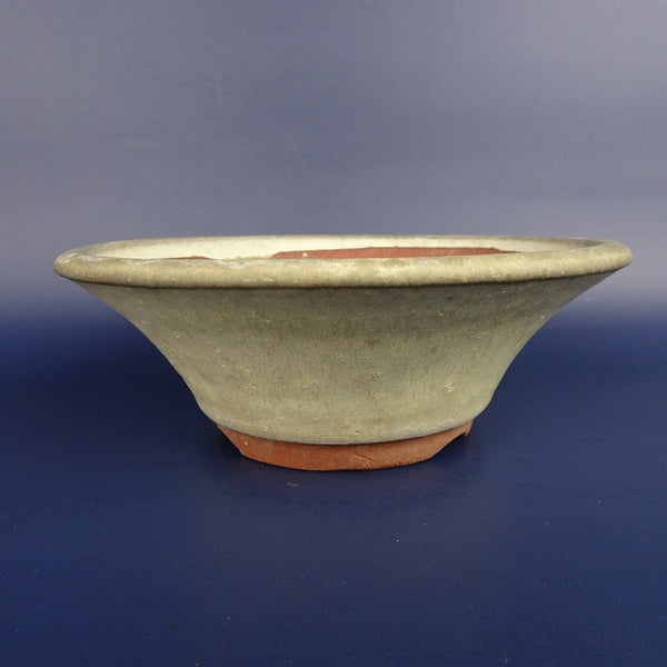 中古盆栽鉢 燿山 小型 長辺 約15.5cm 丸鉢 釉薬  中古鉢 d1198420139