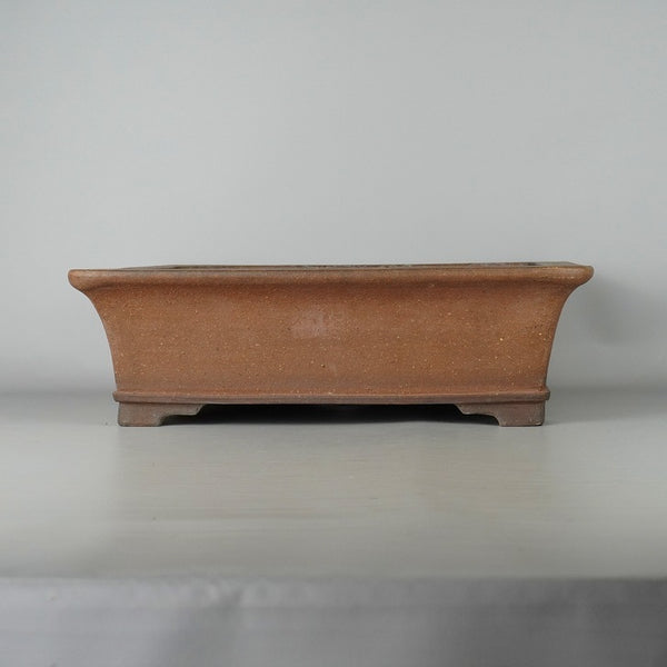 中古 盆栽鉢 常滑 中野 行山 大型 長辺 約41cm 長方鉢 泥物  中古鉢 t1198406646
