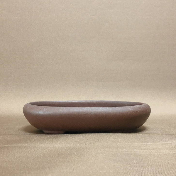 中古盆栽鉢 常滑 佳山園 小型 長辺 約15.5cm 楕円鉢 泥物  中古鉢 q1198418602