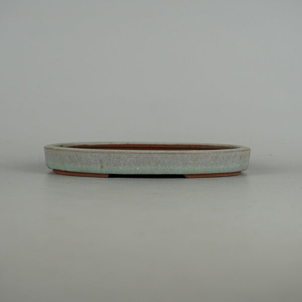 中古盆栽鉢 燿山 小型 長辺 約 18.3cm 楕円鉢 釉薬  中古鉢 q1198410893