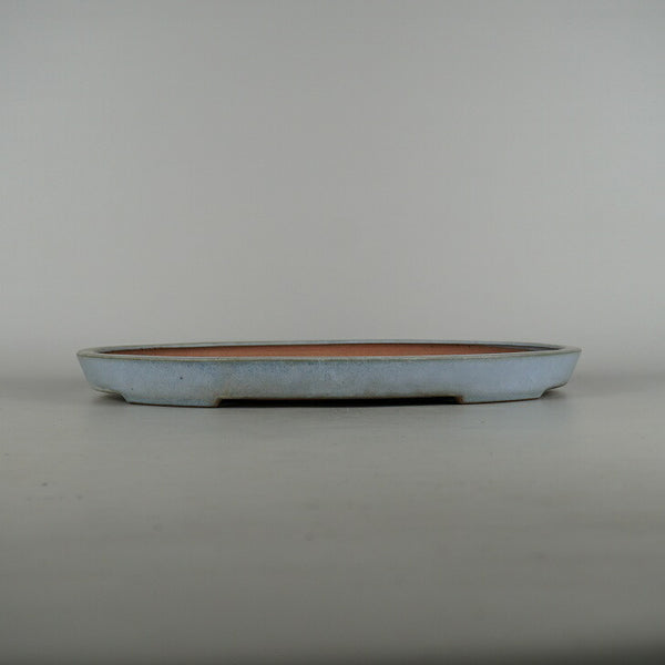 中古盆栽鉢 常滑 黎鳳造 中型 長辺 約 39.8cm 楕円鉢 釉薬  中古鉢 r1198403890