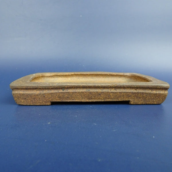 中古盆栽鉢 町直 今岡町直 小型 長辺 約11.8cm 長方鉢 泥鉢  中古鉢 o1198429060
