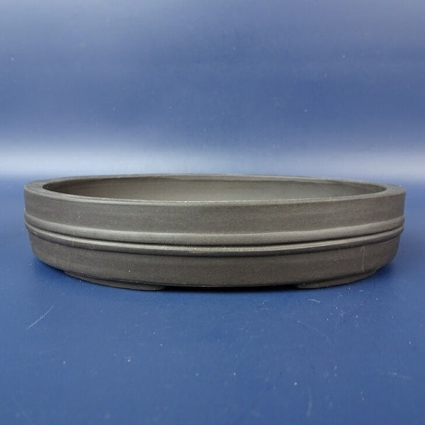 中古盆栽鉢 中国宜興 小馬 w落款 長辺 約14.5cm 楕円鉢 泥鉢 中国鉢  中古鉢 t1198410040