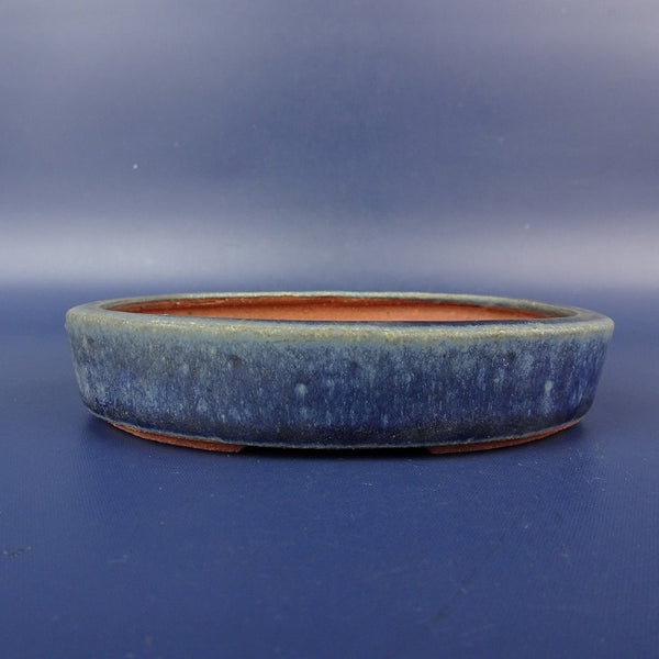 中古盆栽鉢 燿山 小型 長辺 約11.7cm 楕円鉢 釉薬  中古鉢 q1198418555