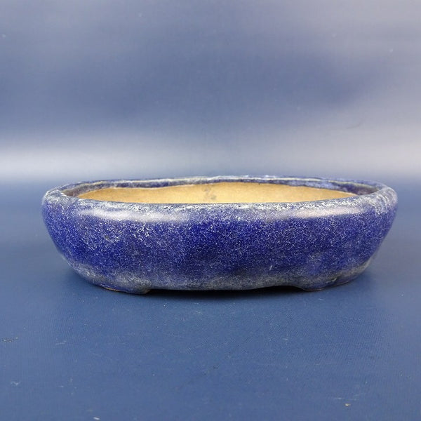 中古盆栽鉢 平安竹山 小型 長辺 約13cm 楕円鉢 釉薬  中古鉢 f1198413859